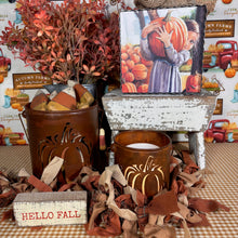 Load image into Gallery viewer, Rusty Metal Pumpkin Cutout Buckets