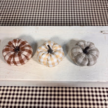 Load image into Gallery viewer, Plaid Mini Pumpkins
