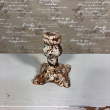 Load image into Gallery viewer, Aged Footed Taper Candle Holder