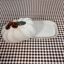 Load image into Gallery viewer, White Pumpkin Butter Dish