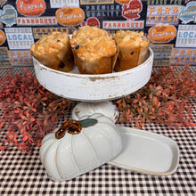 Load image into Gallery viewer, White Pumpkin Butter Dish