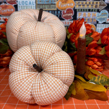 Load image into Gallery viewer, Orange &amp; White checked Pumpkins