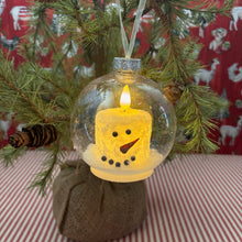 Load image into Gallery viewer, Snow Globe Ornaments with LED Candles