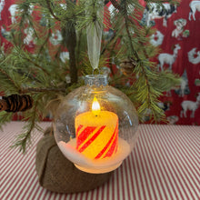 Load image into Gallery viewer, Snow Globe Ornaments with LED Candles