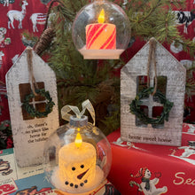 Load image into Gallery viewer, Snow Globe Ornaments with LED Candles