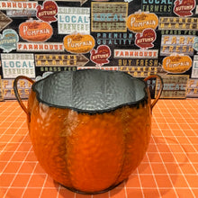 Load image into Gallery viewer, Metal Pumpkin Containers