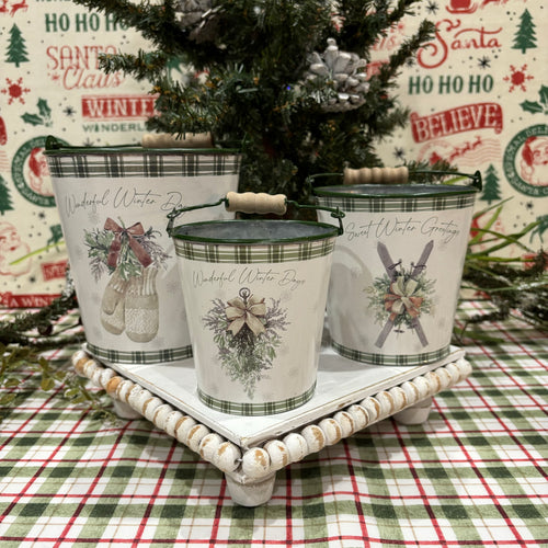 Winter Greeting Buckets