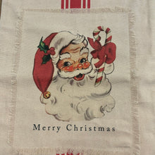 Load image into Gallery viewer, Vintage Santa Reversible Table Runner