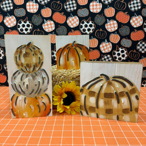 Pumpkin Block Signs