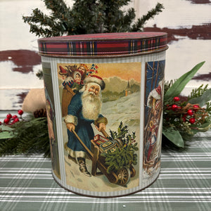 Vintage Santa Postcard Tins