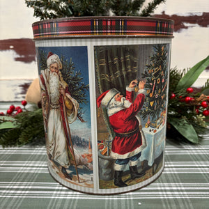 Vintage Santa Postcard Tins