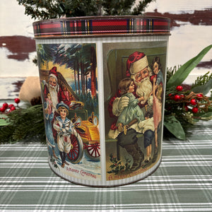 Vintage Santa Postcard Tins