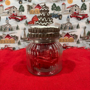 Gingerbread Topper Glass Canister