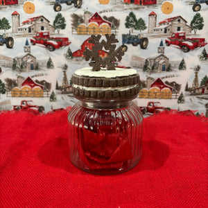 Gingerbread Topper Glass Canister