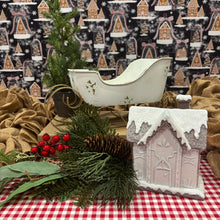 Load image into Gallery viewer, Glittered White Frosted Gingerbread Houses