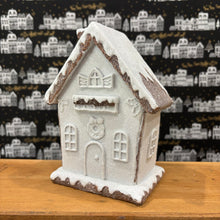 Load image into Gallery viewer, Glittered White Frosted Gingerbread Houses