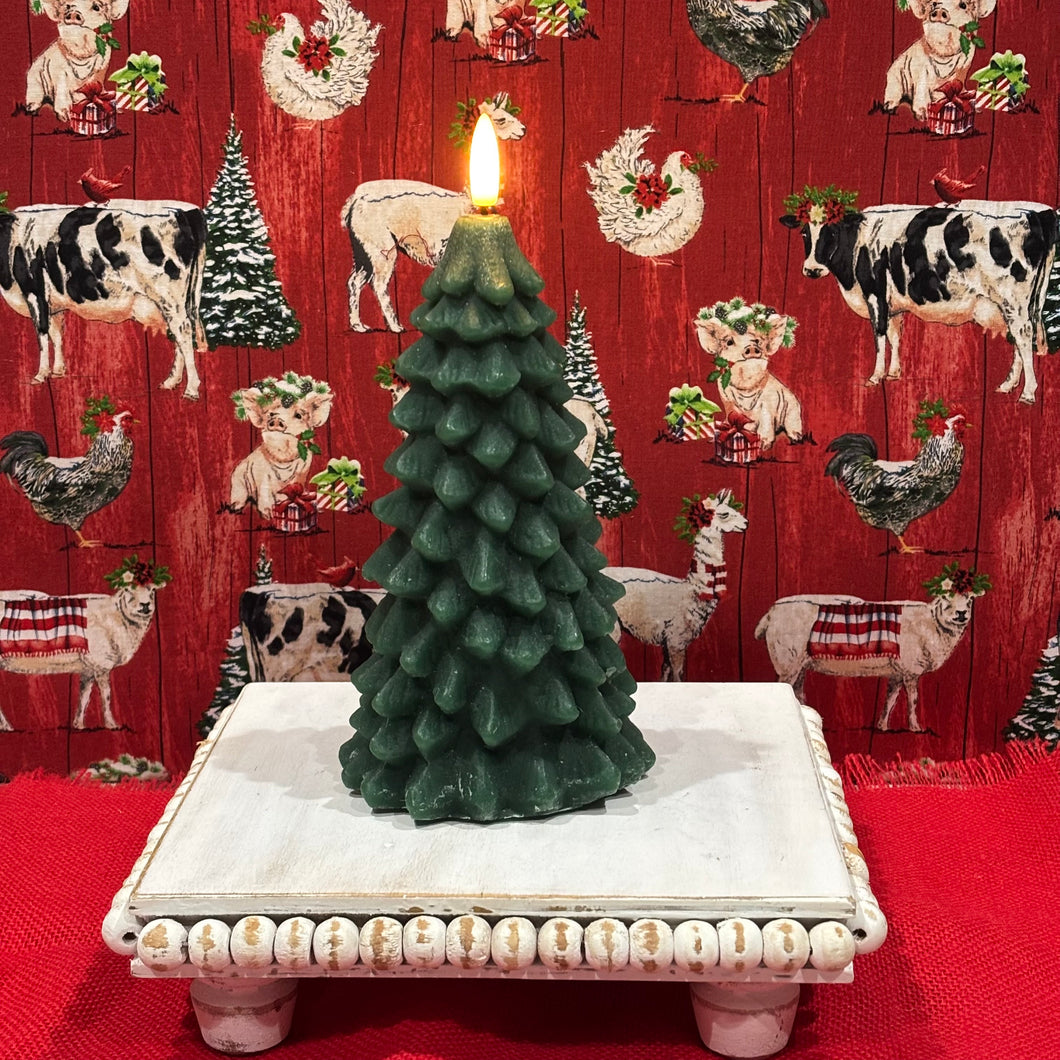 Green Christmas Tree - LED candle