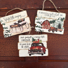 Load image into Gallery viewer, Hanging Signs - Truck, Tractor, Sleigh