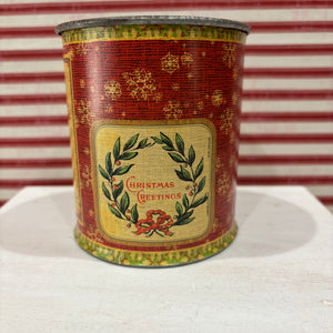 Vintage Santa Metal Can