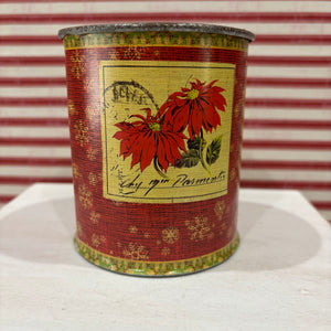 Vintage Santa Metal Can