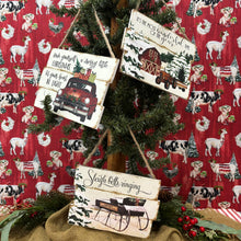 Load image into Gallery viewer, Hanging Signs - Truck, Tractor, Sleigh