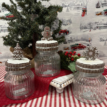 Load image into Gallery viewer, Gingerbread Topper Glass Canister