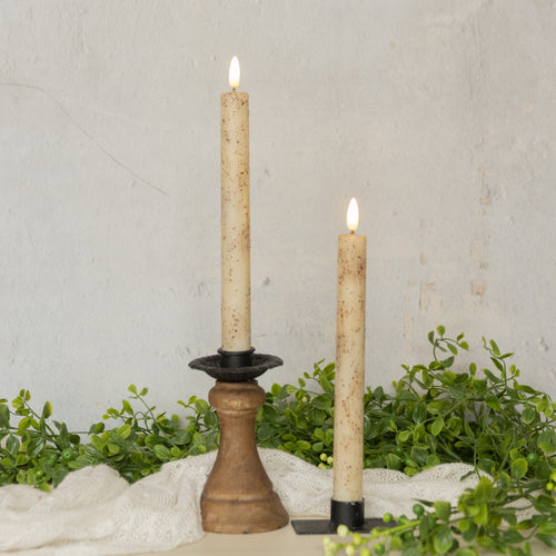 3D Flame Cream Taper Candle