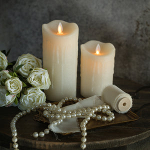 7" Cream Shimmer Candle