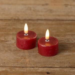 Flame Red Tea Light Candles