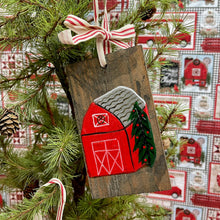 Load image into Gallery viewer, Hand-Painted Barn Christmas Ornament.