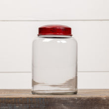 Load image into Gallery viewer, Glass Jar with Red Lid