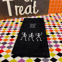 Load image into Gallery viewer, Halloween Waffle Towels with seasonal design.