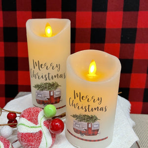 Battery Christmas camper candles