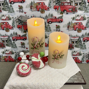 Battery Christmas candy cane Candles