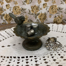 Load image into Gallery viewer, Brass Dish with Sweet Bird Accent