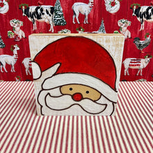 Load image into Gallery viewer, Christmas Art Block Sign with Santa design.