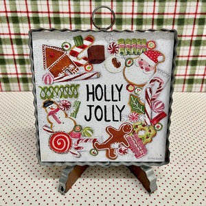 Holly Jolly Christmas Framed Art.