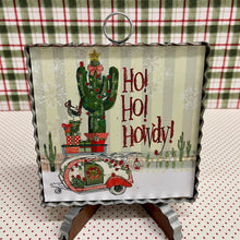 Load image into Gallery viewer, Whimsical Ho! Ho! Howdy Christmas Framed Art.