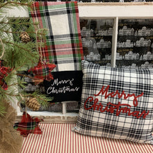 Load image into Gallery viewer, Christmas plaid collection with kitchen towel, pillow and star ornaments