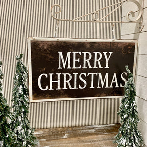 Hanging two sided Merry Christmas hanging sign