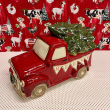Load image into Gallery viewer, Hand painted Christmas Truck Cookie Jar 