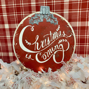 Christmas tree ornament wooden sign.