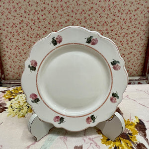 Vintage Style Decorative Plate with floral design in pastel colors.