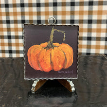 Load image into Gallery viewer, Fall framed art orange pumpkin