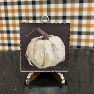 Fall framed art white pumpkin