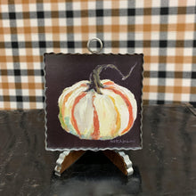 Load image into Gallery viewer, Fall framed art striped pumpkin