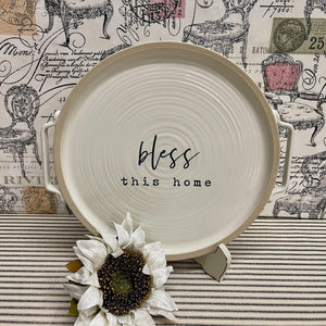 Stoneware Family Sentiment Serving Platter with sweet message.