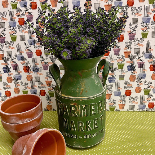 Beautiful green Farmer's Market Bucket.