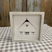 Load image into Gallery viewer, Farmhouse art with barn and white weathered frame