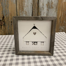 Load image into Gallery viewer, Farmhouse art with barn and gray weathered frame